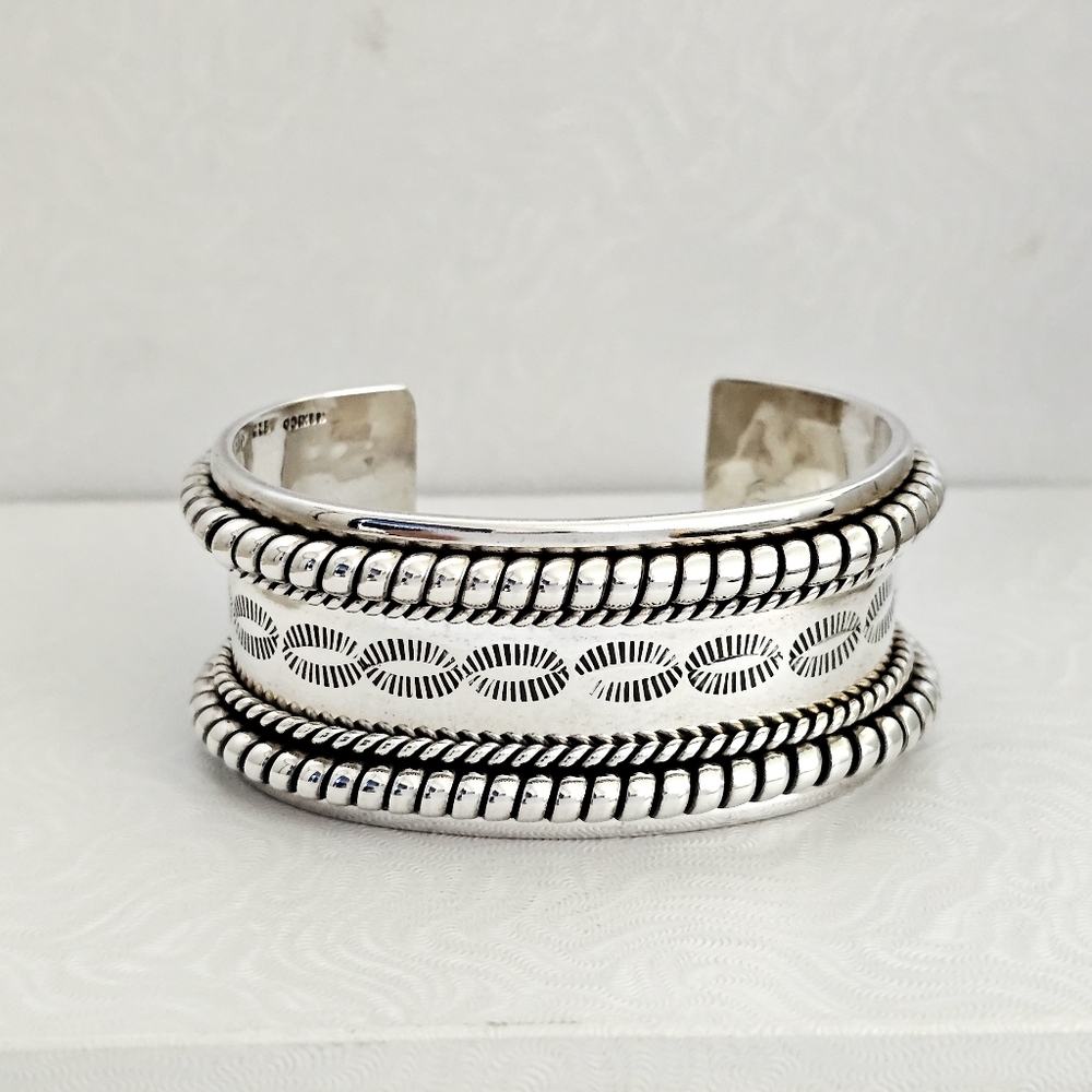 Silpada Super Rare🦄Sterling Silver Southwest Twisted Rope Wide Cuff 77g  ZB154